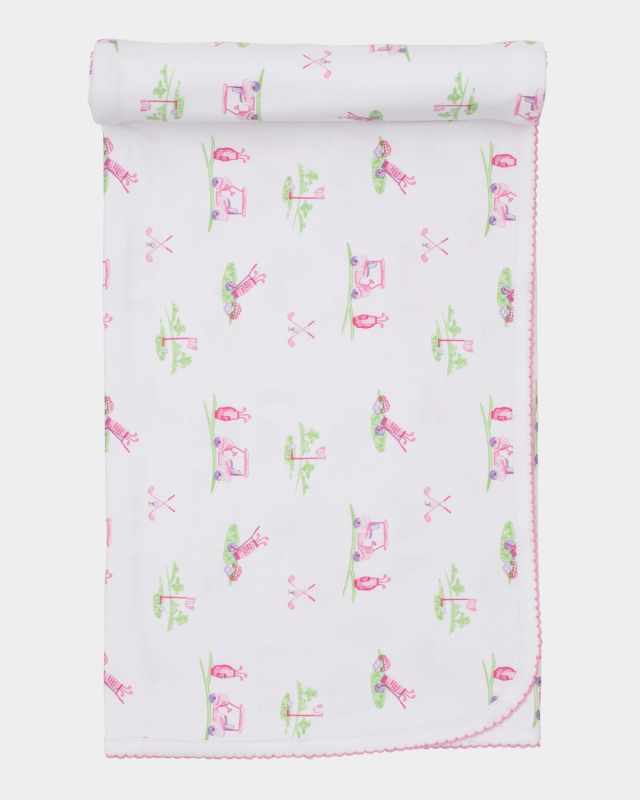 Girl's Fairway Foursome Blanket and Bib Set